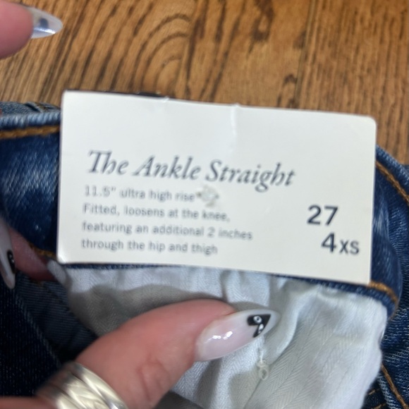 Abercrombie & Fitch | The Ankle Straight Ultra High Rise Jeans Size 27 NWT - Picture 6 of 13